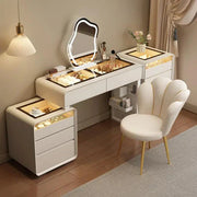 Modern Vanity Table Set with LED Mirror and Chair - Stylish Bedroom Dressing Table-GCC Home Center